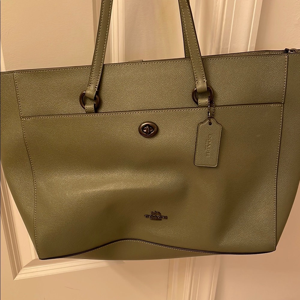 Coach Olive Green Tote Bag
